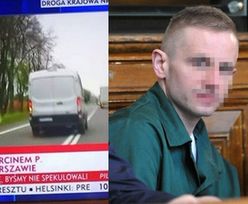 Samochód TVP Info ściga więźniarkę z Marcinem P. i... łamie przepisy drogowe! "Czy koś to widzi?"