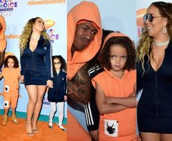 Szczęśliwa Mariah Carey z dziećmi i byłym mężem wygłupiają się na ściance (ZDJĘCIA)