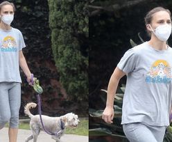 Bezpretensjonalna Natalie Portman wyprowadza psa, po którym sprzątnęła nieczystości (ZDJĘCIA)