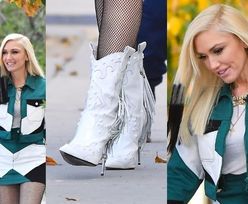 Gwen Stefani w kowbojkach prezentuje zgrabne nogi podczas spaceru z narzeczonym (ZDJĘCIA)