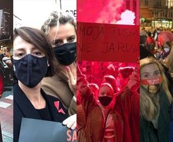 Gwiazdy protestują na ulicach Warszawy przeciwko decyzji TK ws. aborcji: Maja Ostaszewska, Jessica Mercedes, Borys Szyc (ZDJĘCIA)