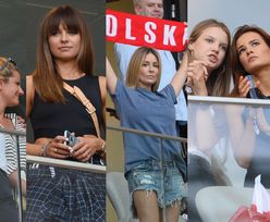 Celebryci kibicują na meczu Polska-Izrael: wystylizowane WAGs, Małgorzata Rozenek z szalikiem kibica i wtulona w Wojtka Szczęsnego Marina