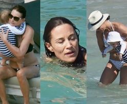 Pippa Middleton zażywa słonecznych kąpieli na rajskich wakacjach z synkiem, mężem i rodzicami (ZDJĘCIA)