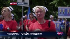 Strajk pielęgniarek i położnych. Relacja z protestu przed Sejmem