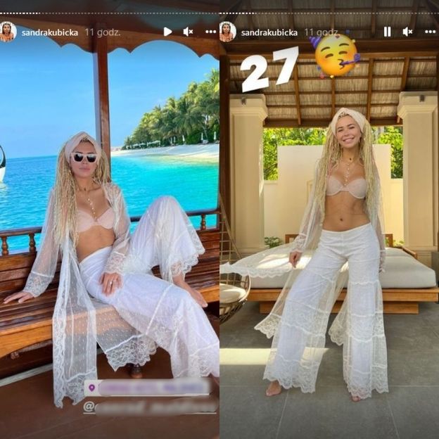 Sandra Kubicka świętuje 27. urodziny na Malediwach: miłosny list od Barona i kolacja przy butelce szampana... (ZDJĘCIA)