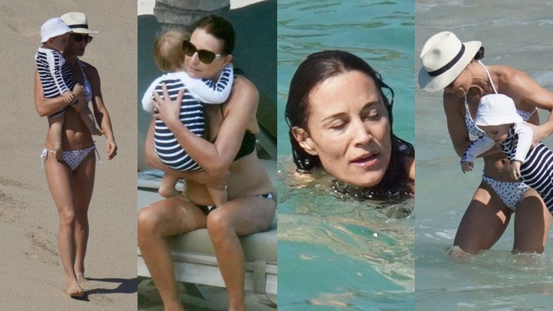 Pippa Middleton zażywa słonecznych kąpieli na rajskich wakacjach z synkiem, mężem i rodzicami