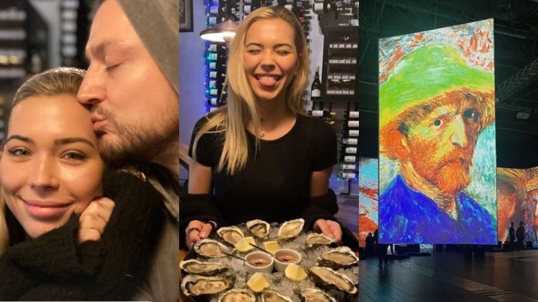 Romantyczne rendez-vous Sandry Kubickiej i Barona: ostrygi, SER Z KWIATAMI i wystawa dzieł van Gogha (ZDJĘCIA)