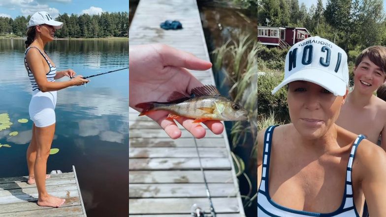 Sukces Małgorzaty Rozenek: złowiła pierwszą w życiu rybę! "Wow, ale numer! TO JEST OKOŃ?"