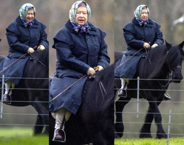 91-letnia (!) królowa Elżbieta jeździ konno nad Tamizą (FOTO)