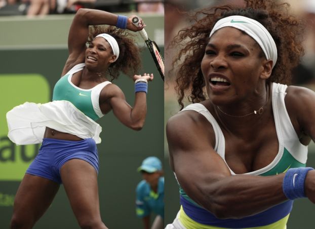 Groźna Serena Williams na korcie...