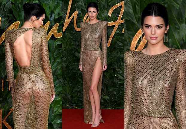 Odważna Kendall Jenner eksponuje wdzięki w prześwitującej sukni