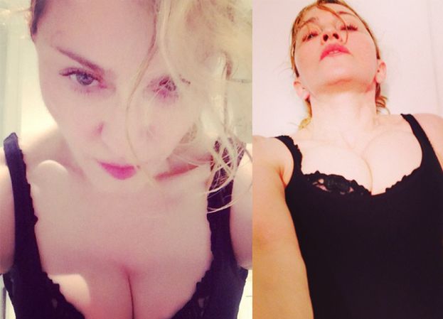 SPOCONA Madonna chwali się biustem (ZDJĘCIA)