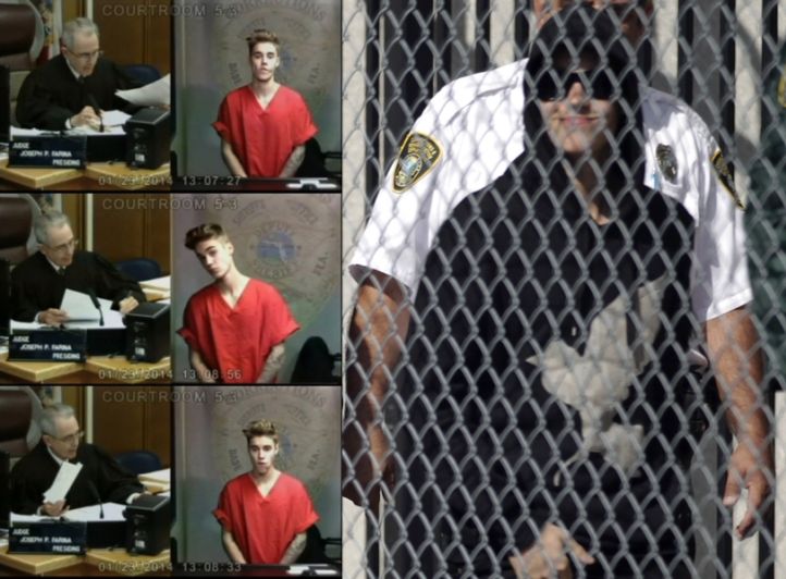 Bieber wyszedł za kaucją! (ZDJĘCIA Z SĄDU I WIĘZIENIA)