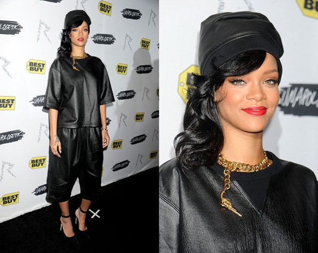 Rihanna w czarnych workach... NOWY STYL?