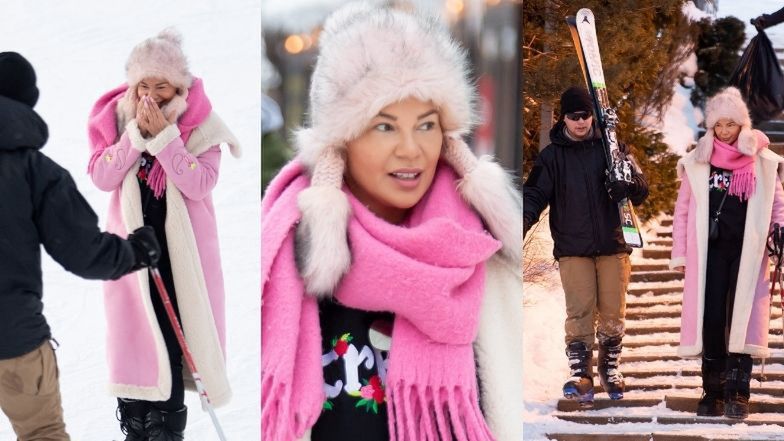 Edyta Górniak walks around Zakopane and admires Allan’s ski performances (PHOTOS)