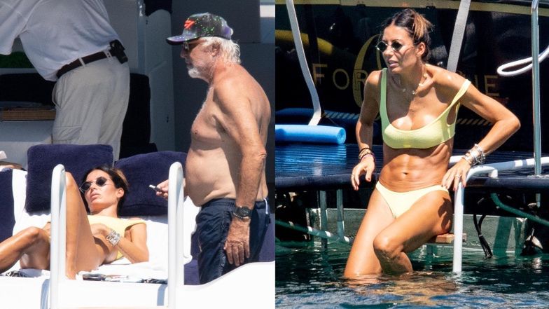 72-letni Flavio Briatore wygrzewa się na jachcie u boku młodszej o 30 lat BYŁEJ żony (ZDJĘCIA)