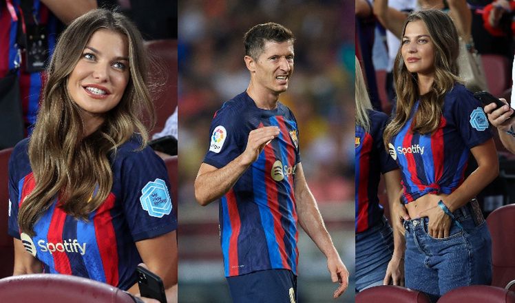 Anna Lewandowska odsłania umięśniony brzuch, kibicując Robertowi na meczu FC Barcelona (ZDJĘCIA)