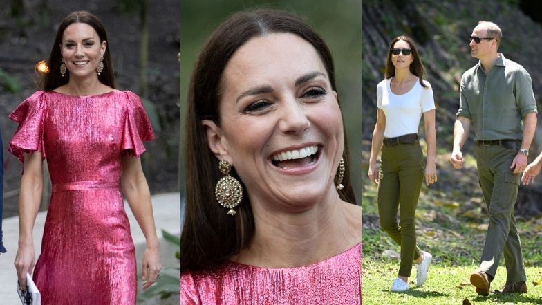 Kate Middleton przechadza się po dżungli i zachwyca sylwetką na uroczystym przyjęciu w Belize (ZDJĘCIA)