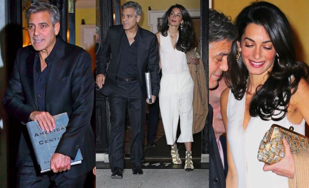 Elegancka Amal i George Clooney na kolacji w Nowym Jorku (ZDJĘCIA)