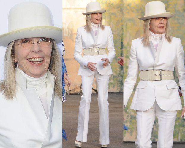 71-letnia Diane Keaton cała na biało