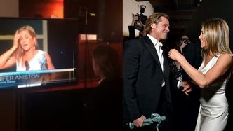 Brad Pitt i Jennifer Aniston na rozdaniu SAG Awards. Podekscytowany aktor ZA KULISAMI ogląda przemówienie byłej żony