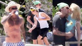 David Beckham pręży UMIĘŚNIONĄ KLATĘ na karaibskiej plaży w towarzystwie wszystkich synów (ZDJĘCIA)
