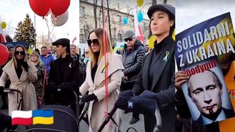 Ida Nowakowska i Joanna Kurska Z WÓZKAMI ramię w ramię protestują przeciw wojnie w Ukrainie (ZDJĘCIA)