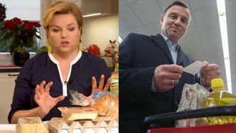 Katarzyna Bosacka odtworzyła "koszyk Dudy". Różnica w rachunkach z 2015 i 2022 roku ZWALA Z NÓG