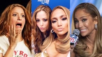 Jennifer Lopez i Shakira stroją miny na konferencji Super Bowl (ZDJĘCIA)