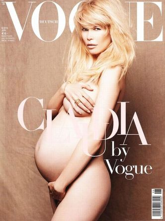 Ciężarna Schiffer na okładce "Vogue'a"!