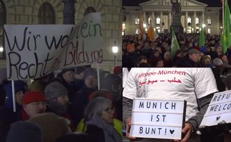 W Monachium odbył się wiec poparcia dla uchodźców