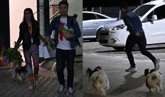 Jan Kliment biega z psami w oczekiwaniu na żonę