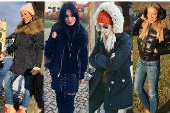 Czarna kurtka zimowa - ponadczasowy trend w stylizacjach celebrytek