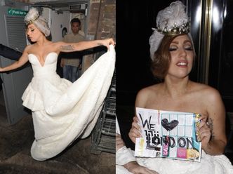 Lady GaGa w sukni ślubnej! (ZDJĘCIA)