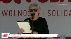 Gdańsk. Obchody 4 czerwca. Krystyna Janda porwała tłum przed ECS
