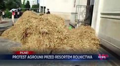 Protest rolników w Warszawie. Agrounia blokowała budynek ministerstwa rolnictwa