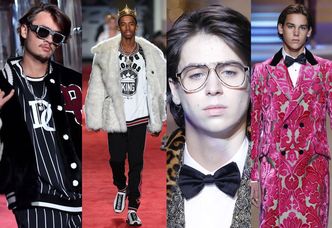 Synowie Pameli Anderson, Gary'ego Oldmana i Pierce'a Brosnana na wybiegu Dolce&Gabbana (ZDJĘCIA)