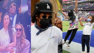 Jay-Z dokazuje z 10-letnią Blue Ivy Carter podczas 56. Super Bowl 2022. Beyonce ukryła się na trybunach? (ZDJĘCIA)