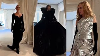 Kim Kardashian, Dua Lipa, Naomi Campbell i Nicole Kidman paradują po wybiegu na pokazie Balenciagi w Paryżu (WIDEO)