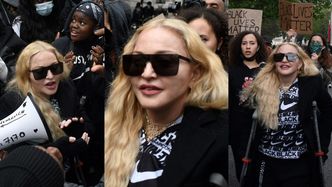 Niestrudzona Madonna maszeruje O KULACH na proteście Black Lives Matter w Londynie (ZDJĘCIA)