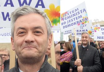 Robert Biedroń na Manifie: "Jestem feministą, bo jestem demokratą" (FOTO)