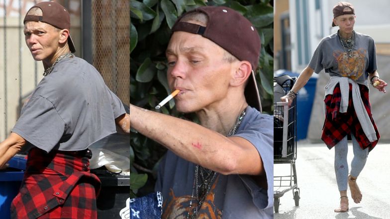 Bosa Loni Willison z papierosem w ustach przekopuje śmietniki na Venice Beach (ZDJĘCIA)