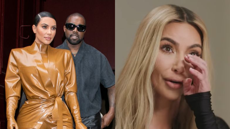 Kim Kardashian burst into tears during the interview.  It was about raising kids with Kanye West.  “This is fucking hard”