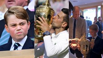 Książę George skradł show na Wimbledonie! Novak Djoković wręczył mu swój puchar. "TYLKO NIE UPUŚĆ" (WIDEO)