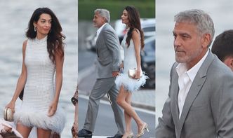 Wystrojeni George i Amal Clooney bawią się w rodzinnym gronie nad jeziorem Como (ZDJĘCIA)