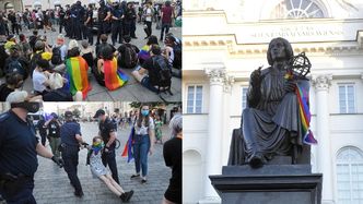 Protesty po zatrzymaniu działaczki LGBT. Aktywiści zablokowali centrum Warszawy, a policja użyła siły (ZDJĘCIA)