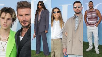 Gwiazdy na pokazie Diora: David Beckham z synem, Justin Timberlake w towarzystwie Jessiki Biel, Naomi Campbell... (ZDJĘCIA)