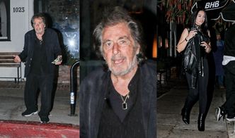 81-letni Al Pacino opuszcza restaurację po upojnej randce z młodszą o 53 lata towarzyszką (ZDJĘCIA)