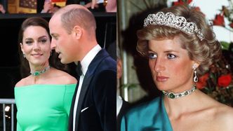 Wystrojeni książę William z żoną brylują na zielonym dywanie. Kate Middleton założyła ulubiony SZMARAGDOWY CHOKER księżnej Diany (ZDJĘCIA)