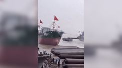 Nagranie z portu. Zobacz co zrobił kapitan chińskiego statku